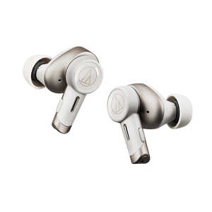 オーディオテクニカ 完全ワイヤレスイヤホン ［ワイヤレス(左右分離) / ノイズキャンセリング対応 / Bluetooth対応］ WH ATH-TWX9MK2WH