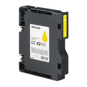 ＜コジマ＞ リコー RICOH 純正プリンターインク SGカートリッジ イエロー Lサイズ イエロー GC42YH画像