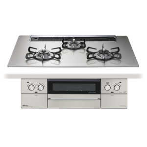 パロマ フェイシス ガラストップ シャインシルバー オーブン可 75cm ［約75cm /プロパンガス］ (宅配商品) PD-893WS-75GH(宅配商品)
