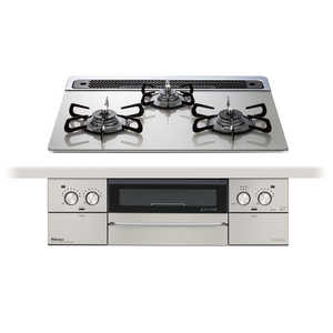 パロマ フェイシス ガラストップ シャインシルバー オーブン可 60cm ［約60cm /プロパンガス］ (宅配商品) PD-893WS-60GH(宅配商品)