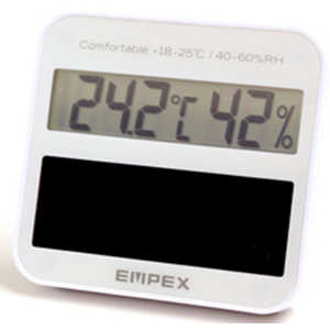 エンペックス デジタルソーラー温湿度計 TD-820 ［デジタル］ TD820
