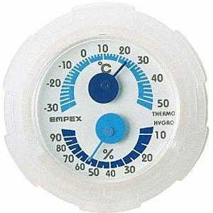 エンペックス 温湿度計 シュクレミニ クリアホワイト [アナログ] TM2381