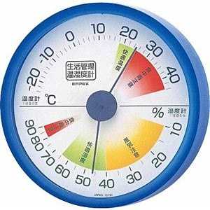 エンペックス 生活管理温湿度計 TM‐2416(クリアブルｰ)
