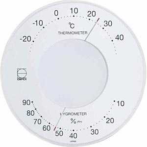 エンペックス 掛置兼用温湿度計 LV‐4303 (ホワイト)