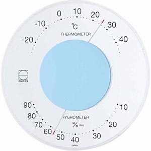 エンペックス 掛置兼用温湿度計 LV‐4306 (ライトブルｰ)