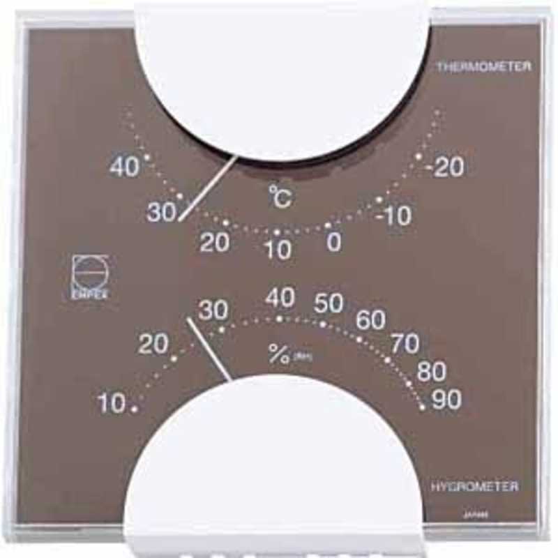 エンペックス エンペックス 掛置兼用温湿度計｢リビ｣ LV‐4957 (グレｰ) LV‐4957 (グレｰ)