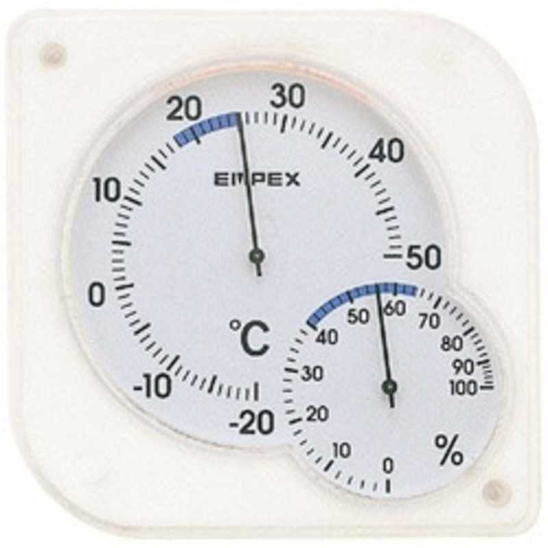 エンペックス エンペックス 温湿度計｢シュクレミディ｣ TM‐5601 (クリアホワイト) TM‐5601 (クリアホワイト)