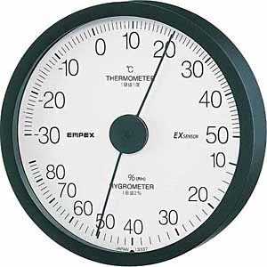 エンペックス 温湿度計「エクストラ」 TM‐6202 (ブラック)