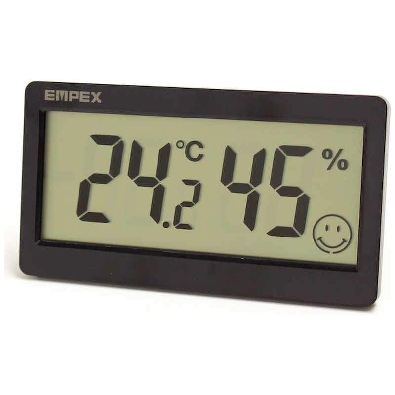 エンペックス エンペックス おうちルーム温湿度計 スリム(ブラック) [デジタル] TD8512 TD8512