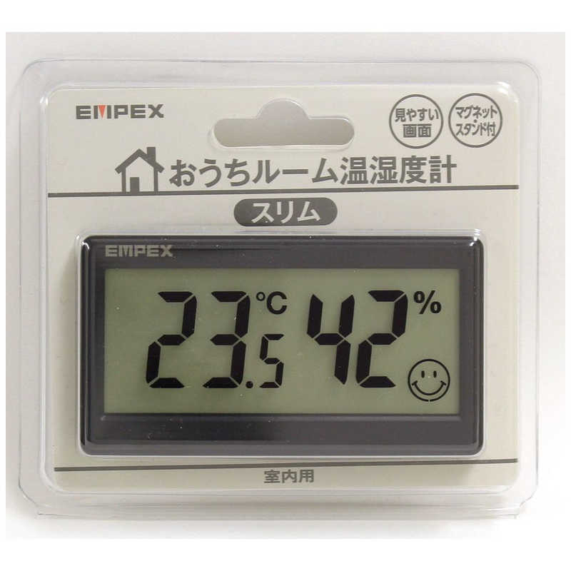 エンペックス エンペックス おうちルーム温湿度計 スリム(ブラック) [デジタル] TD8512 TD8512
