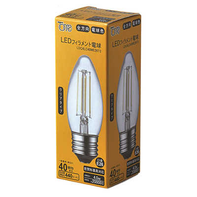 東京メタル LEDフィラメント電球 トーメ(Tome) [E26/電球色/40W 東京メタル LEDフィラメント電球 トーメ(Tome) [E26/電球色/40W