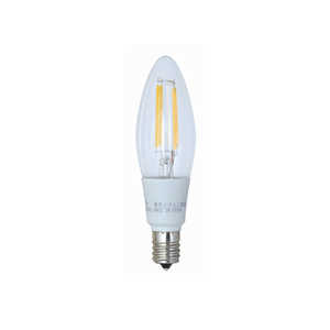 東京メタル LED電球 ［E17 / シャンデリア電球形 / 40W相当 / 電球色 / 1個 / 全方向タイプ］ クリア LDC4LC40WE17T3