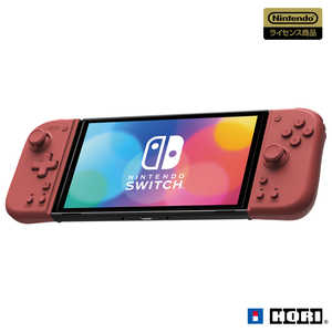 HORI グリップコントローラー Fit for Nintendo Switch アプリコットレッド 