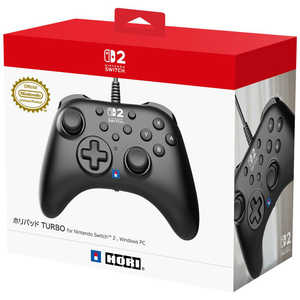 HORI ホリパッド TURBO for Nintendo Switch 2 ， Windows PC ブラック NSX-005