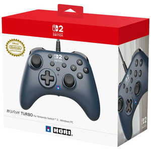 HORI ホリパッド TURBO for Nintendo Switch 2 ， Windows PC ネイビー NSX-064