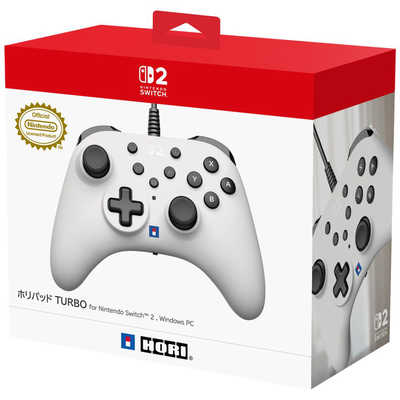 HORI ホリパッド TURBO for Nintendo Switch 2 ， Windows PC ホワイト