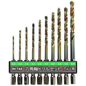 ビッグマン #060784 アルミ用ドリルセット 10本組 IH744 ビッグマン #060784 アルミ用ドリルセット 10本組 IH744