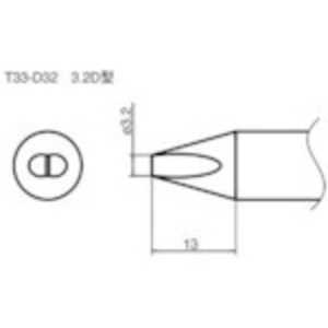 白光 白光 こて先/3.2D型 T33-D32