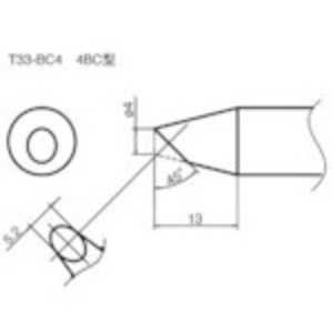 白光 こて先/4BC型 T33-BC4 白光 こて先/4BC型 T33-BC4