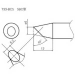 白光 白光 こて先/5BC型 T33-BC5