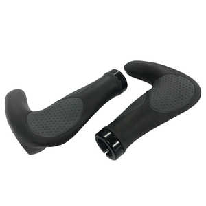 VELO 自転車用 グリップ バーエンド付きグリップ(135mm/ブラック×グレー) ブラック×グレー 103095