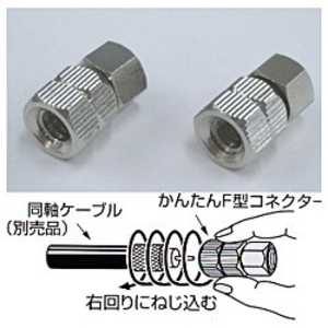 日本アンテナ 4C用F型接栓(2個入り)(かんたんコネクター) F‐4S‐SP