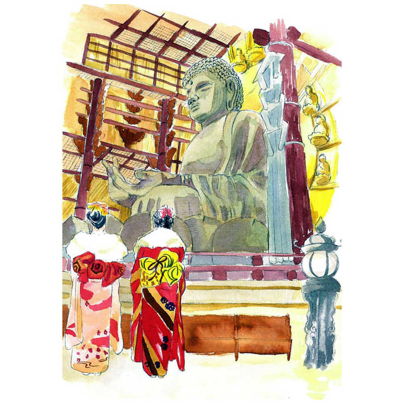 あかしや あかしや 彩で彩る大人の塗り絵奈良の四季4 AO16N AO16N