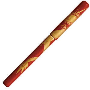 あかしや 越前塗 蒔絵筆ペン 龍 朱 漆塗 UK18E-05 あかしや 越前塗 蒔絵筆ペン 龍 朱 漆塗 UK18E-05
