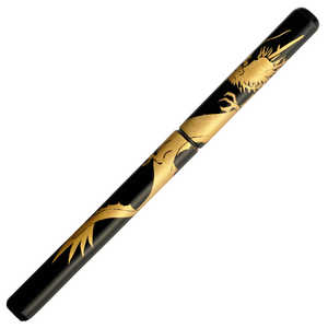 あかしや 越前塗 蒔絵筆ペン 龍 黒 漆塗 UK18E-06 あかしや 越前塗 蒔絵筆ペン 龍 黒 漆塗 UK18E-06