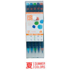 あかしや [筆ペン]彩 夏を描く5色セット CA2005VB