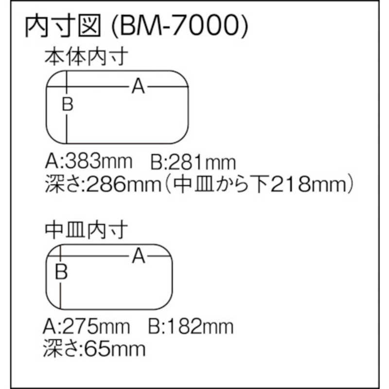 明邦化学工業 明邦化学工業 メイホー バケットマウスBM‐7000 ブラック BM-7000 BK BM-7000 BK