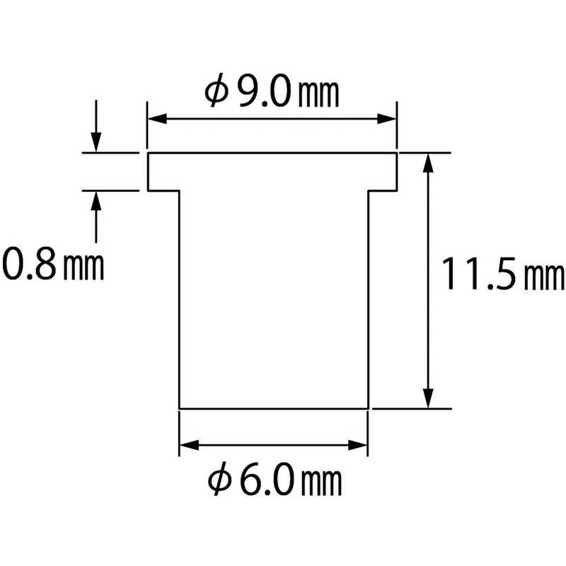 エビ ローレットナット（平頭・スティール製）板厚２．５（１０００個入） NSD5MR - 3