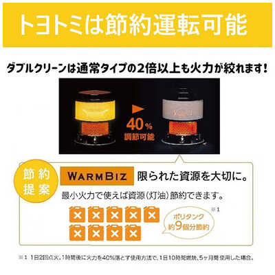 トヨトミ 石油ストーブ ダブルクリーン 木造10畳まで コンクリート13畳