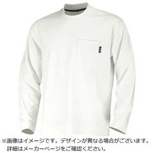 カジメイク 8862 パリT長袖クルーネック ホワイト 3L 8862013L