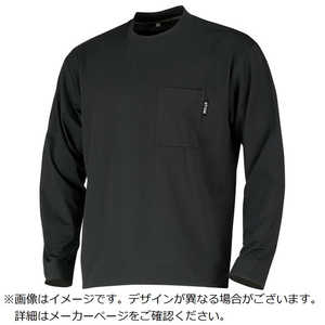 カジメイク 8862 パリT長袖クルーネック ブラック LL 886291LL