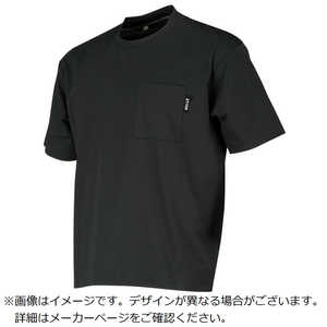 カジメイク 8863 パリT半袖クルーネック ブラック 3L 8863913L