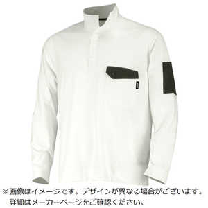 カジメイク 8864 パリT長袖スナップ ホワイト 3L 8864013L