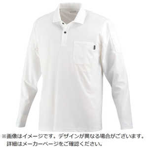 カジメイク 8592 レイカンストレッチナガソデポロシャツ ホワイト LL 859201LL カジメイク 8592 レイカンストレッチナガソデポロシャツ ホワイト LL 859201LL
