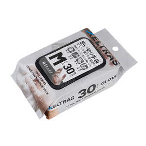 カジメイク ビニール極薄手袋(30枚入) Mサイズ クリア 9009