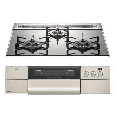 PROGRE プログレ ビルトインコンロ 幅60cm ノーリツ N3S14PWASSTEC-LPG トリアングルブラックガラストップ