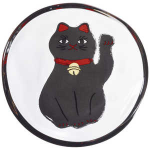 石塚硝子 めでたmono 招き猫豆皿黒 アデリア 6801 石塚硝子 めでたmono 招き猫豆皿黒 アデリア 6801