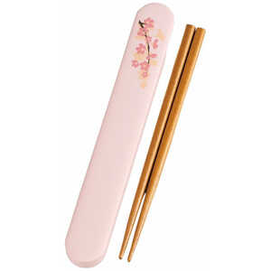 たつみや スライド箸箱セット(箸18cm) SAKURA ピンク HAKOYA ホワイト 33202