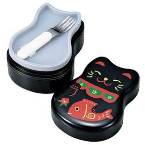 たつみや 丸子二段弁当 (520ml・入子型2段) 黒まねきねこ 50819 たつみや 丸子二段弁当 (520ml・入子型2段) 黒まねきねこ 50819