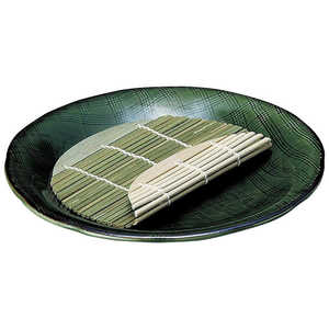 三陶 萬古焼 麺の器 麺皿 7号 約23cm (すのこ付) 織部 10437