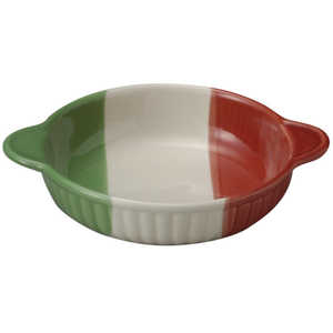 三陶 萬古焼 オーブン対応 ITALIAN イタリアン 立筋 丸グラタン皿 直径約20.5cm 13548