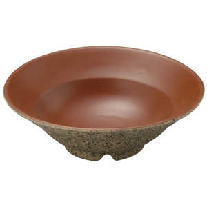 三陶 萬古焼 急須を作る土から作った食器 ボール 鉢 皿 (大) 約16.5cm 黒吹掛分け(朱) 14366