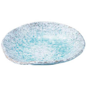 三陶 萬古焼 四方丸皿 プレート 皿 約15cm 青りーぶ 14886