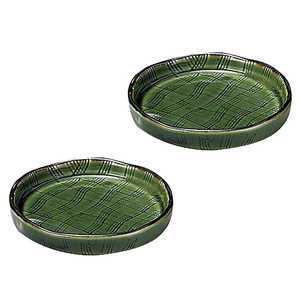 三陶 萬古焼 麺の器 丸ヤクミ皿 薬味皿 約9cm 2枚セット 織部 104392 三陶 萬古焼 麺の器 丸ヤクミ皿 薬味皿 約9cm 2枚セット 織部 104392