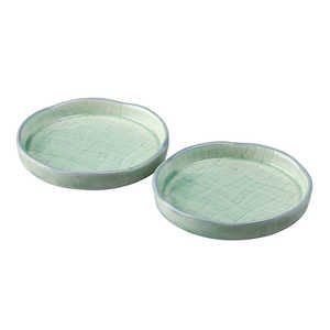 三陶 萬古焼 麺の器 丸ヤクミ皿 薬味皿 約9cm 2枚セット 青磁 108732 三陶 萬古焼 麺の器 丸ヤクミ皿 薬味皿 約9cm 2枚セット 青磁 108732