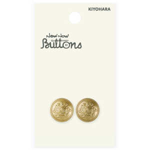 清原 ナウナウボタン メタルボタン エンブレム 足つき ゴールド 15mm NWN4142 清原 ナウナウボタン メタルボタン エンブレム 足つき ゴールド 15mm NWN4142
